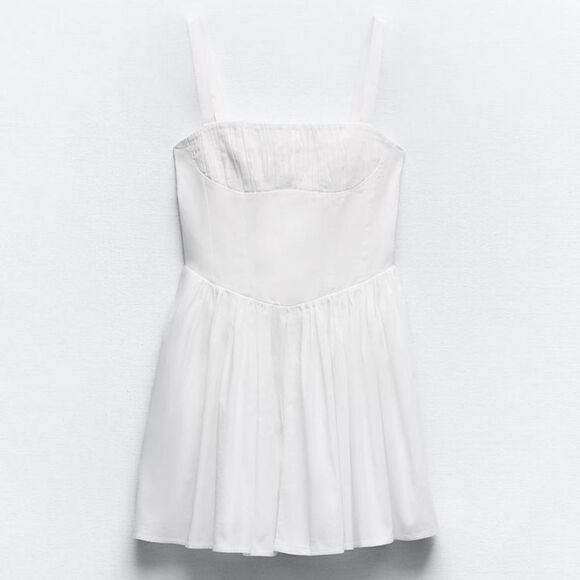 ZARA VOLUMINOUS SKIRT DRESS - Picture 10 of 14